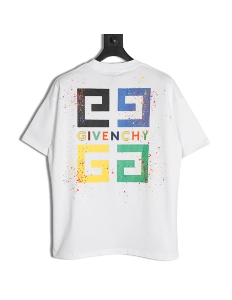 Givenchy colorful ink print short sleeve T-shirt,Givenchy