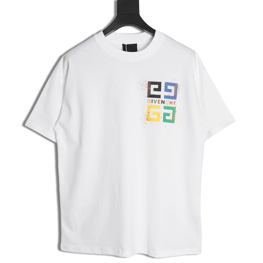 Givenchy colorful ink print short sleeve T-shirt,Givenchy