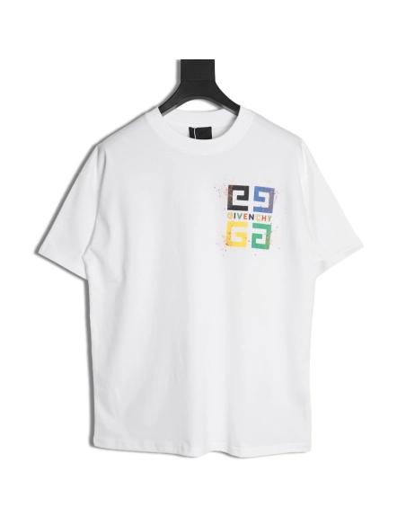 Givenchy colorful ink print short sleeve T-shirt,Givenchy