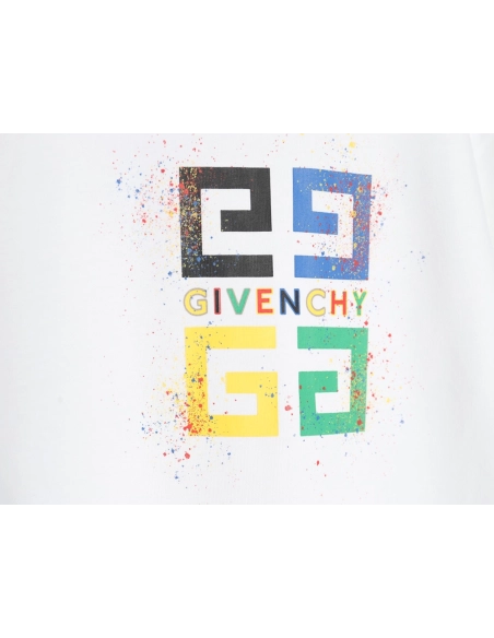 Givenchy colorful ink print short sleeve T-shirt,Givenchy