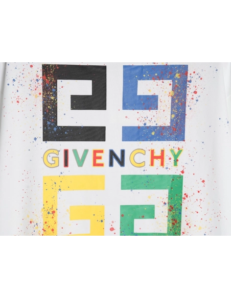 Givenchy colorful ink print short sleeve T-shirt,Givenchy