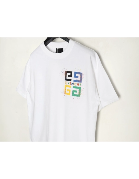 Givenchy colorful ink print short sleeve T-shirt,Givenchy