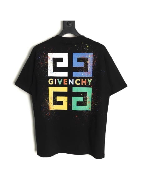 Givenchy colorful ink print short sleeve T-shirt TSK1,Givenchy