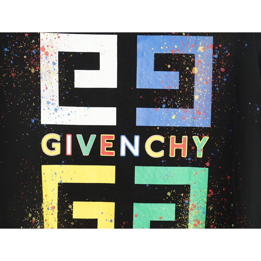 Givenchy colorful ink print short sleeve T-shirt TSK1,Givenchy