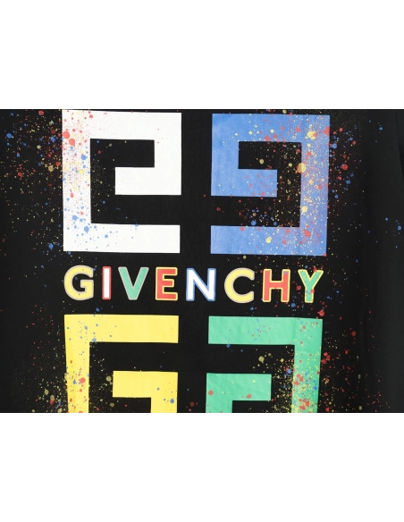 Givenchy colorful ink print short sleeve T-shirt TSK1,Givenchy