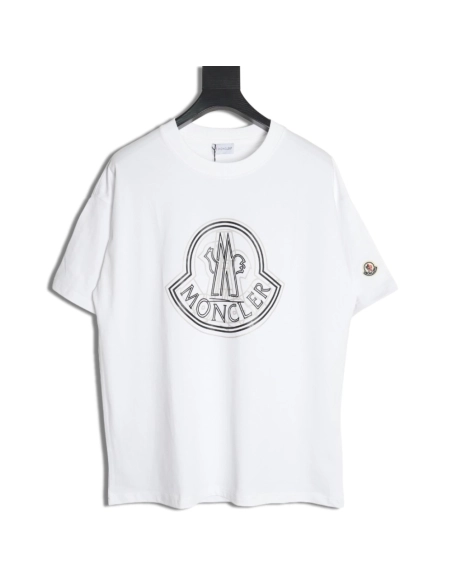 Moncler overlapping logo print short sleeves,Moncler