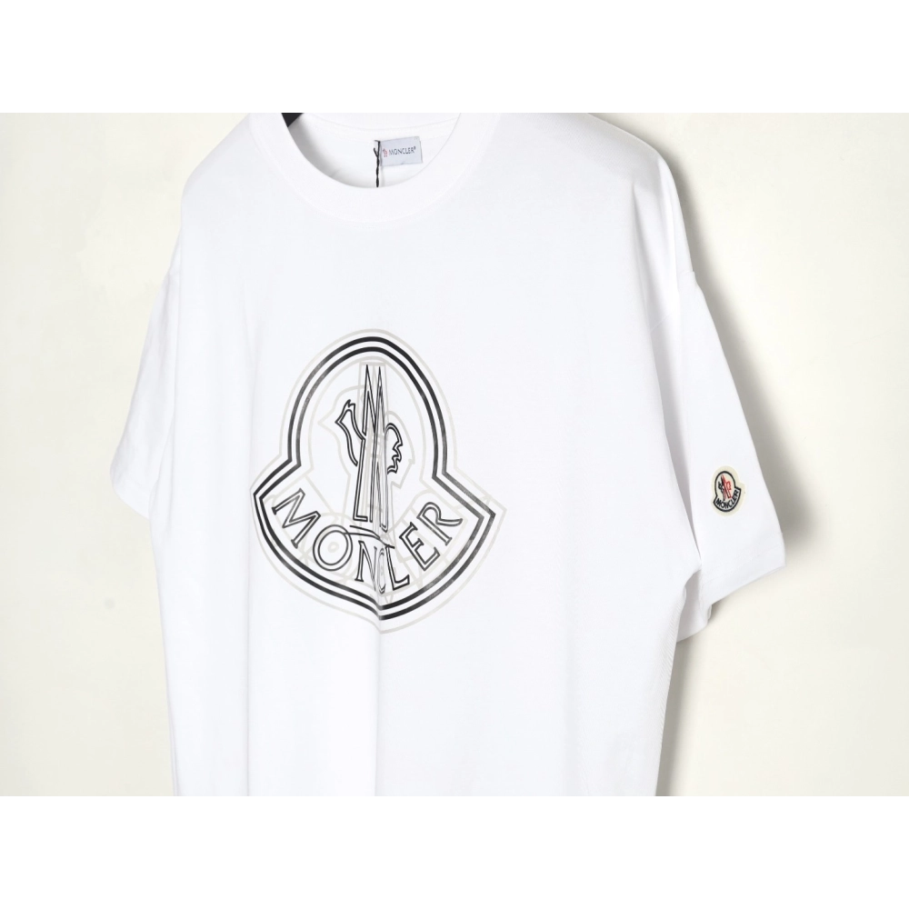 Moncler overlapping logo print short sleeves,Moncler