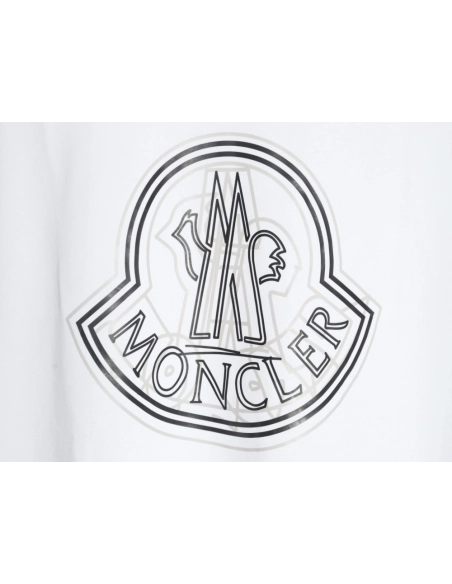 Moncler overlapping logo print short sleeves,Moncler