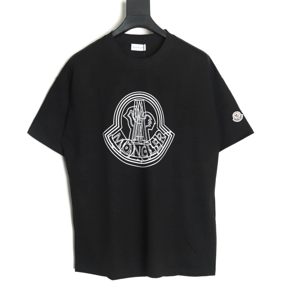 Moncler overlapping logo print short sleeves TSK1,Moncler