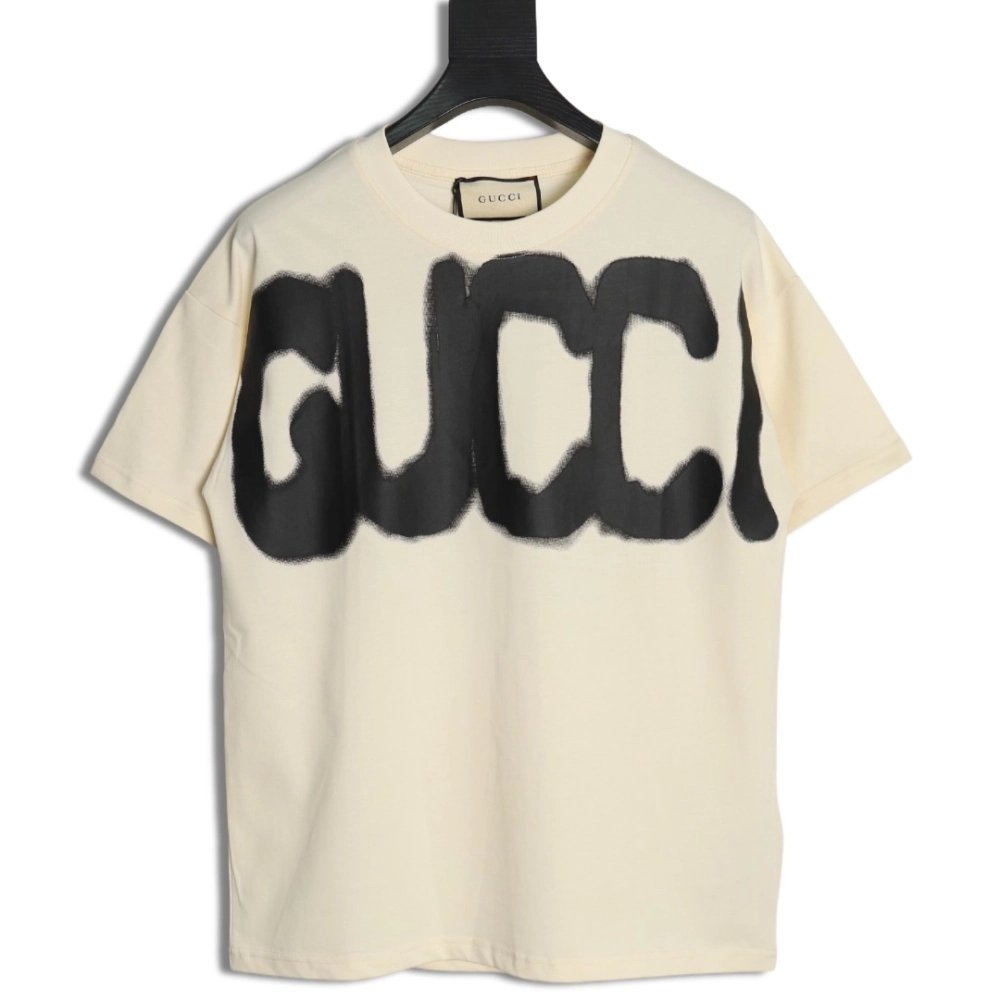 Gucci &amp; Balenciaga joint graffiti letter print short-sleeve,Gucci