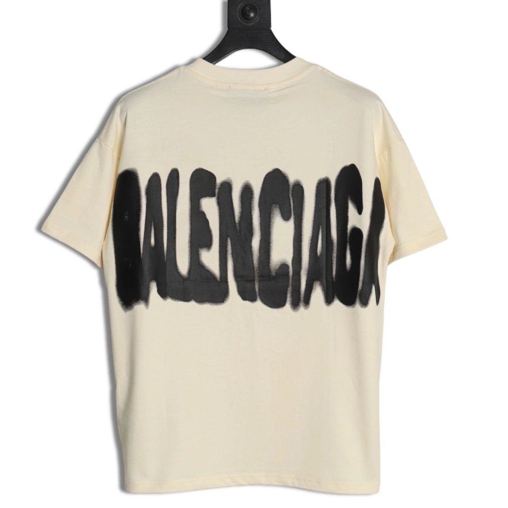 Gucci &amp; Balenciaga joint graffiti letter print short-sleeve,Gucci