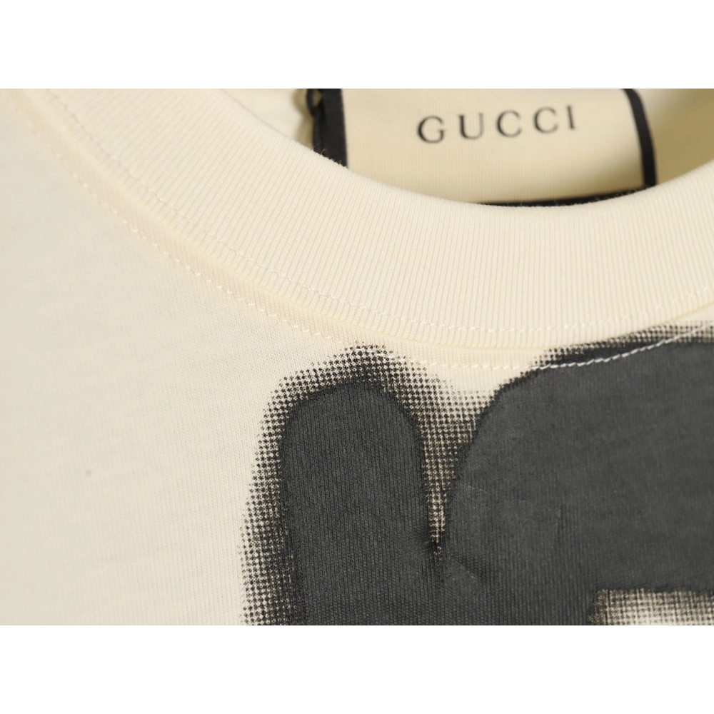Gucci &amp; Balenciaga joint graffiti letter print short-sleeve,Gucci