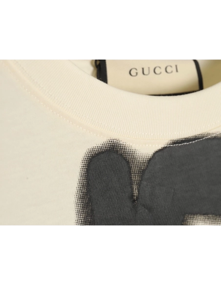Gucci &amp; Balenciaga joint graffiti letter print short-sleeve,Gucci