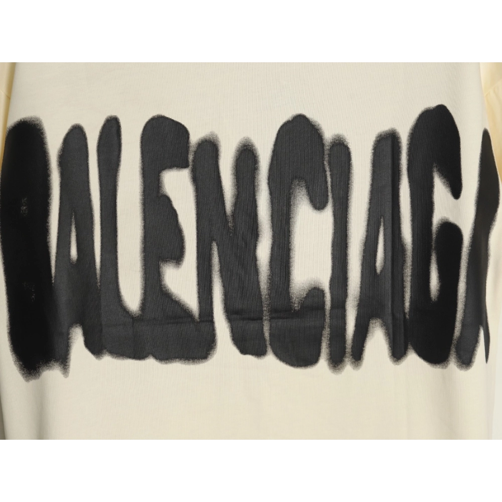 Gucci &amp; Balenciaga joint graffiti letter print short-sleeve,Gucci