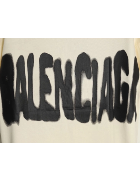 Gucci &amp; Balenciaga joint graffiti letter print short-sleeve,Gucci