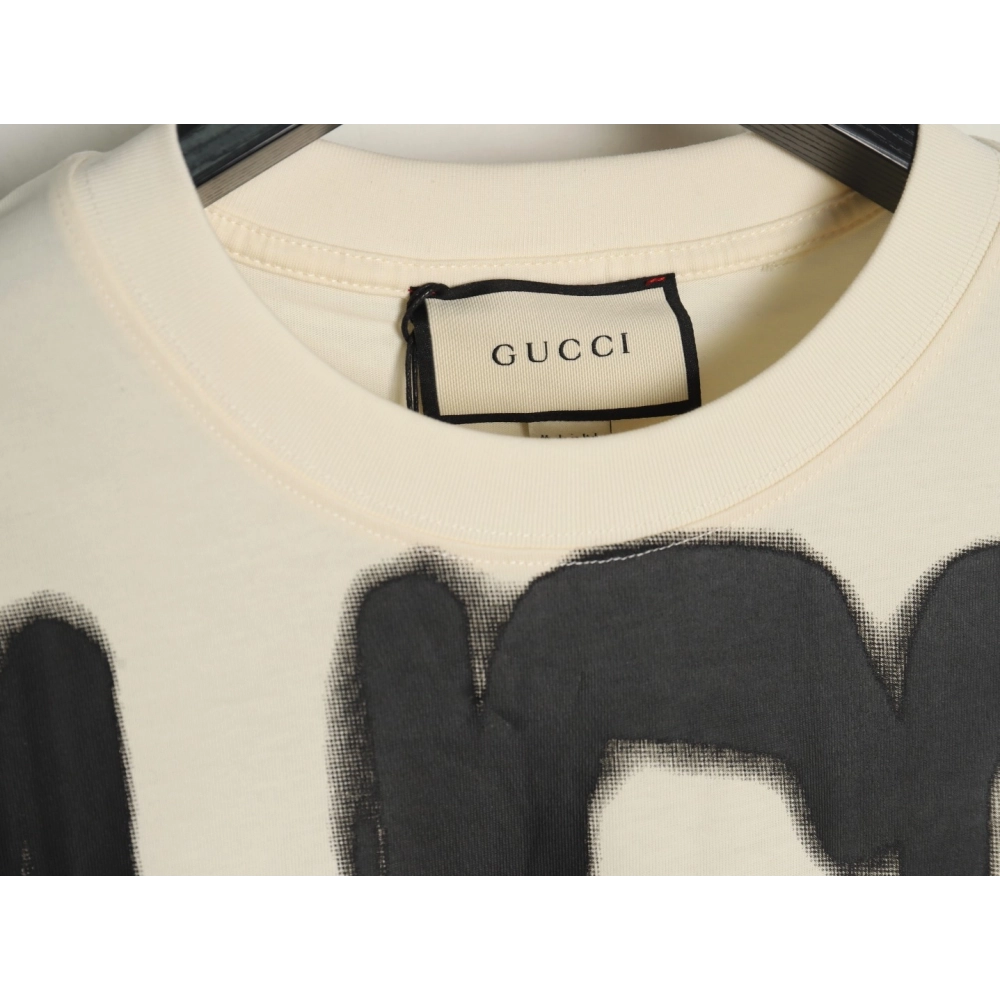Gucci &amp; Balenciaga joint graffiti letter print short-sleeve,Gucci