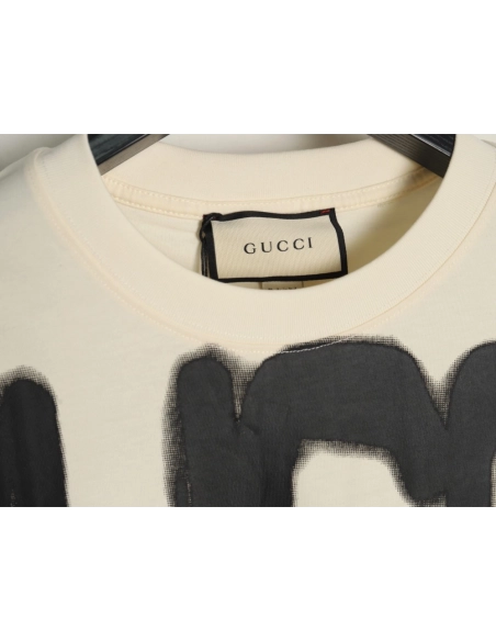 Gucci &amp; Balenciaga joint graffiti letter print short-sleeve,Gucci