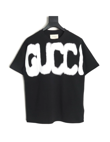 Gucci &amp; Balenciaga joint graffiti letter print short-sleeve TSK1,Gucci