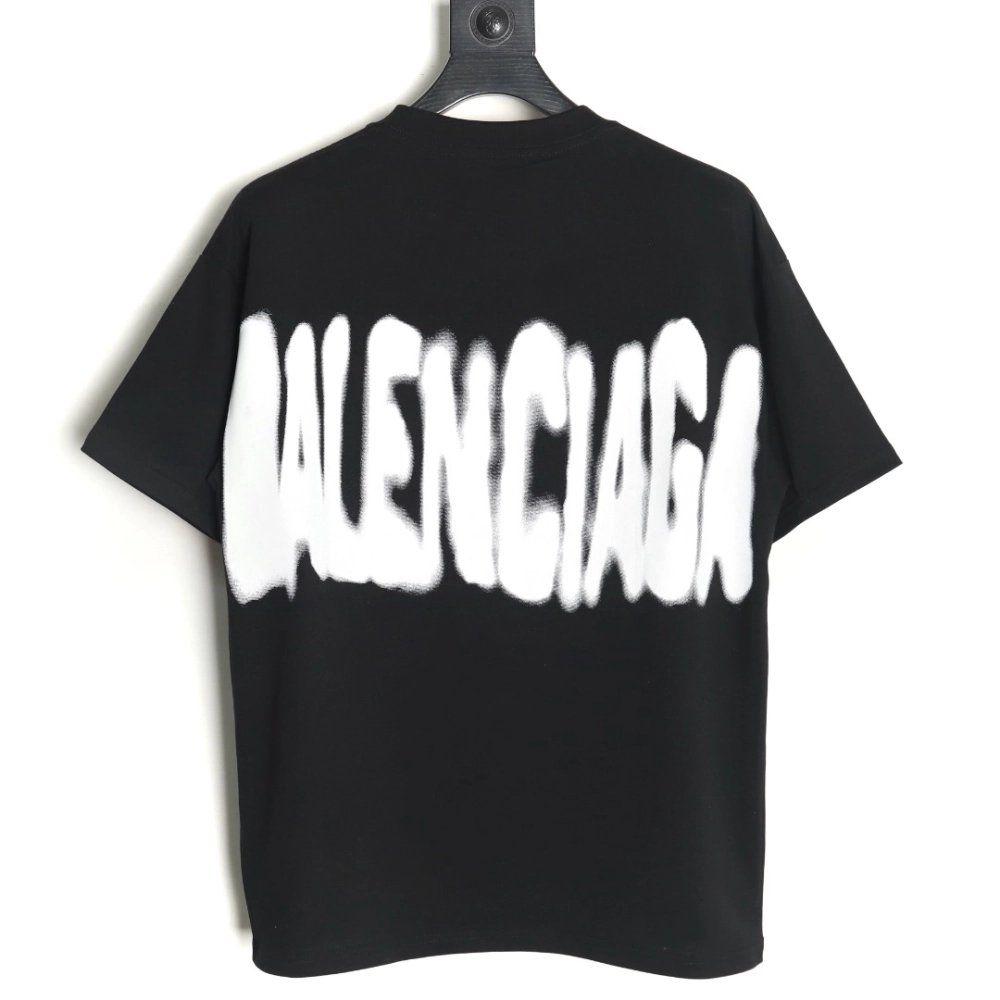 Gucci &amp; Balenciaga joint graffiti letter print short-sleeve TSK1,Gucci