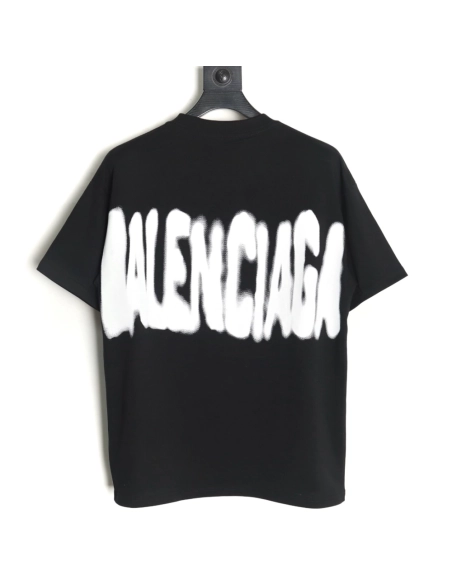 Gucci &amp; Balenciaga joint graffiti letter print short-sleeve TSK1,Gucci