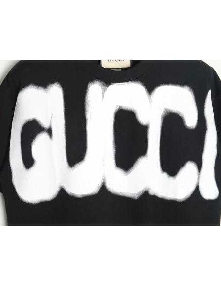 Gucci &amp; Balenciaga joint graffiti letter print short-sleeve TSK1,Gucci