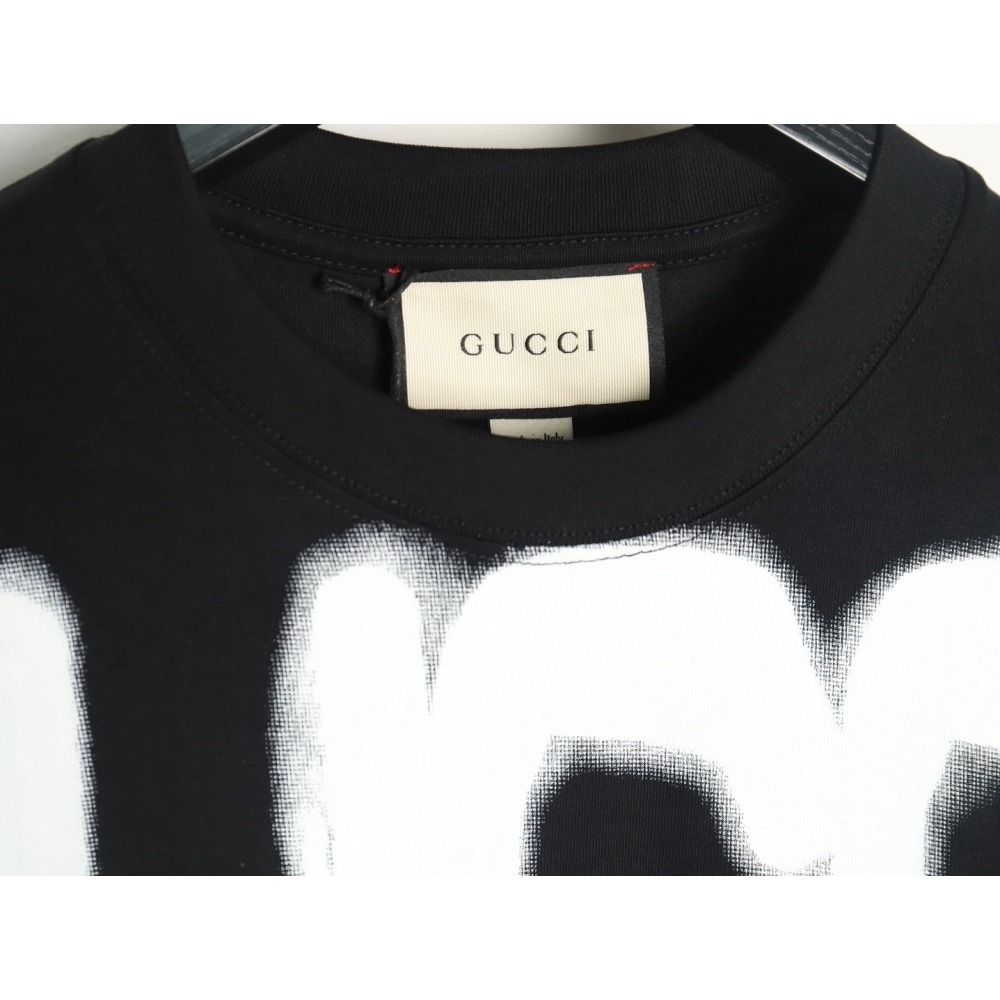 Gucci &amp; Balenciaga joint graffiti letter print short-sleeve TSK1,Gucci