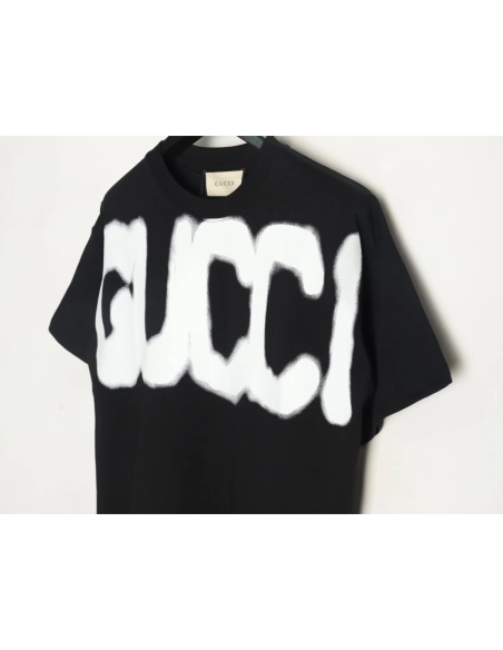 Gucci &amp; Balenciaga joint graffiti letter print short-sleeve TSK1,Gucci
