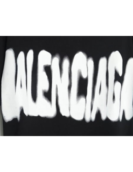 Gucci &amp; Balenciaga joint graffiti letter print short-sleeve TSK1,Gucci