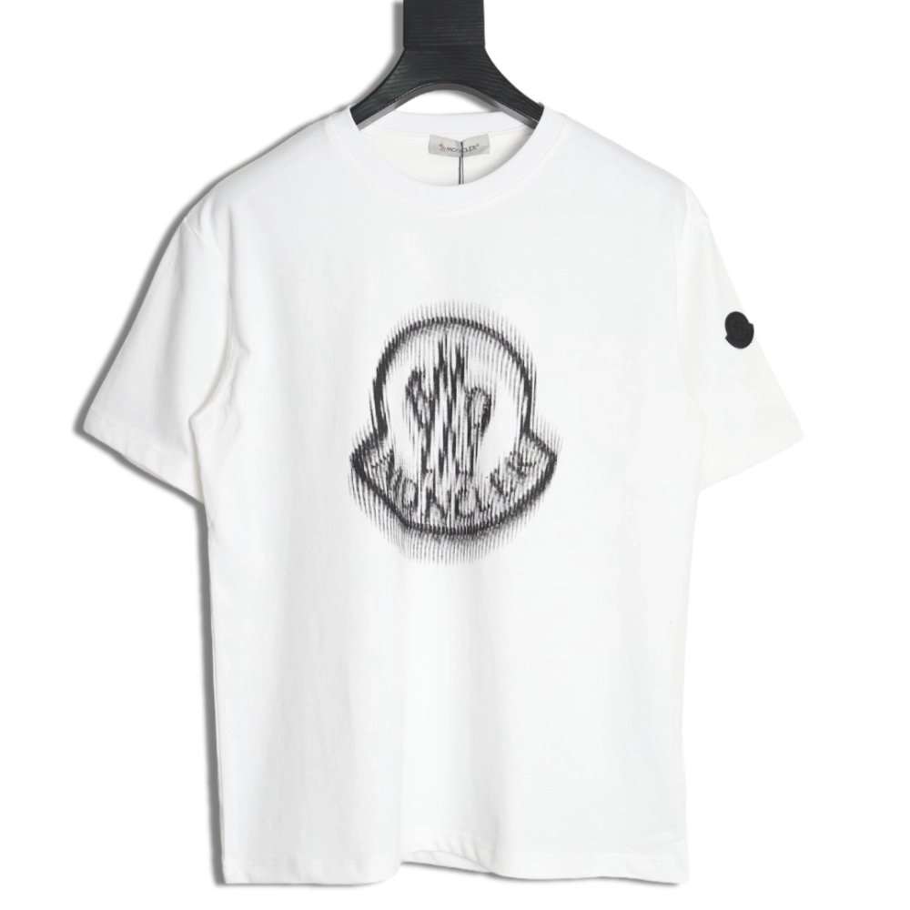 Moncler pixel blurred logo print short sleeves,Moncler
