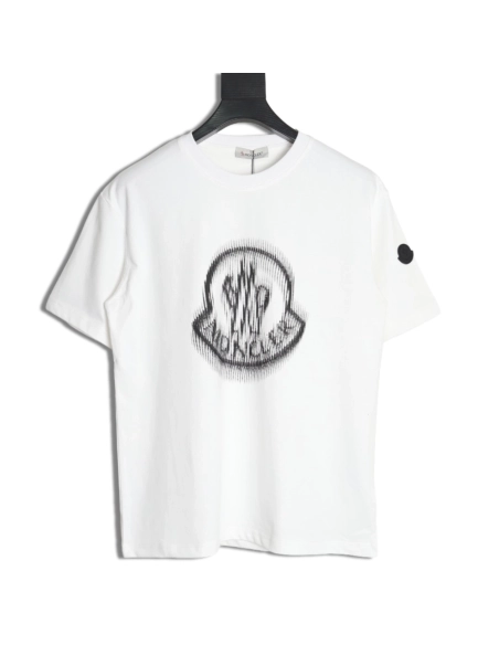 Moncler pixel blurred logo print short sleeves,Moncler
