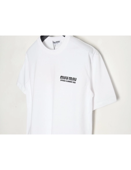 Miu Miu letter logo short sleeve T-shirt,Miu Miu