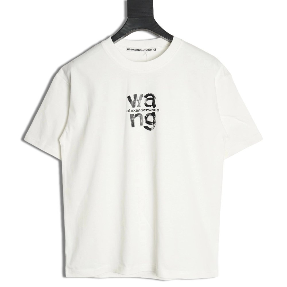 Alexander Wang Painted Lettering Short Sleeve T-Shirt,Alexander Wang