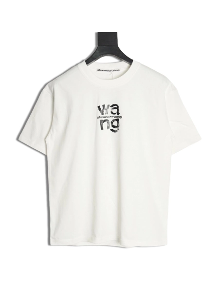Alexander Wang Painted Lettering Short Sleeve T-Shirt,Alexander Wang