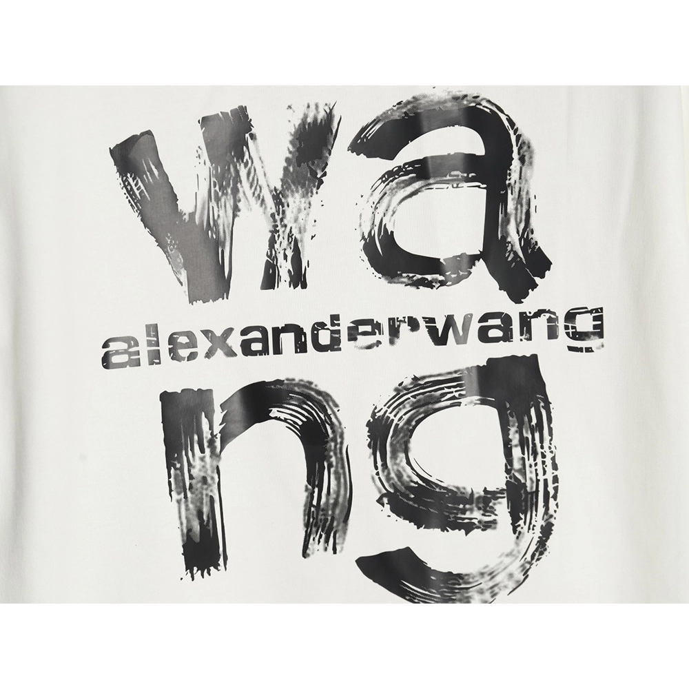 Alexander Wang Painted Lettering Short Sleeve T-Shirt,Alexander Wang