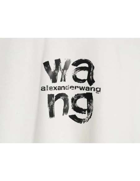 Alexander Wang Painted Lettering Short Sleeve T-Shirt,Alexander Wang