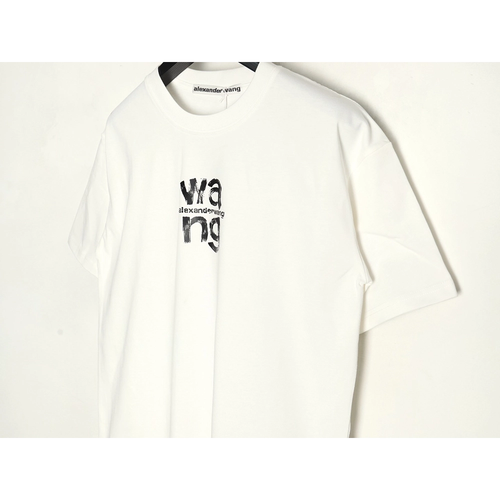 Alexander Wang Painted Lettering Short Sleeve T-Shirt,Alexander Wang