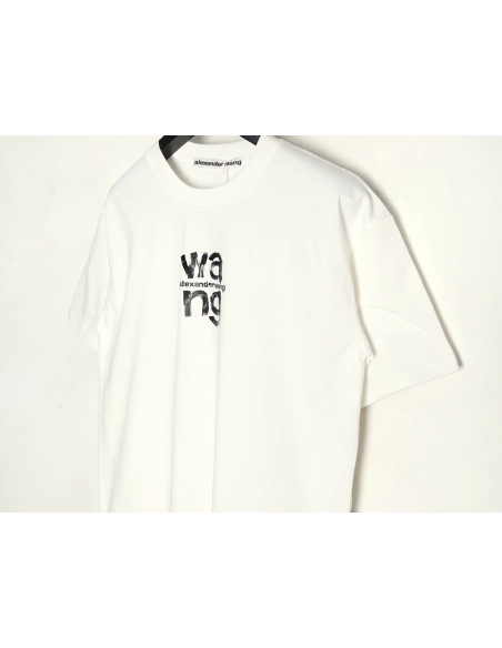 Alexander Wang Painted Lettering Short Sleeve T-Shirt,Alexander Wang