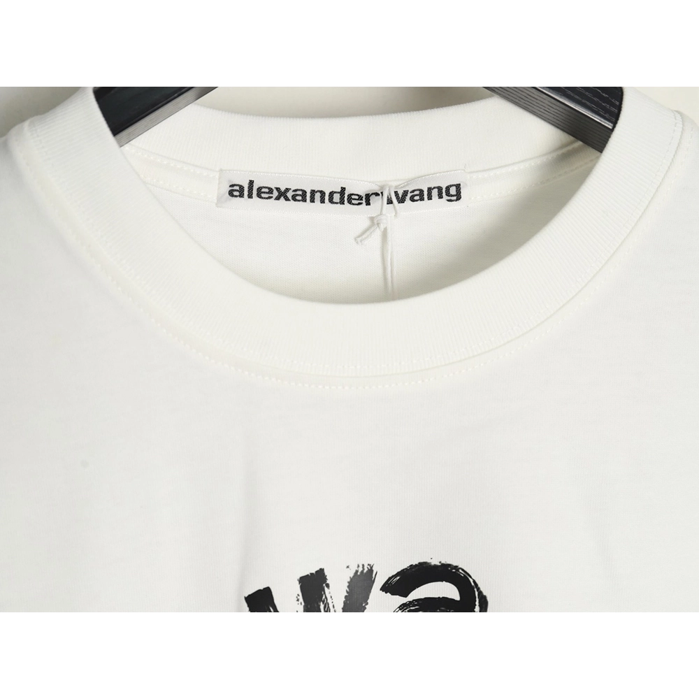Alexander Wang Painted Lettering Short Sleeve T-Shirt,Alexander Wang
