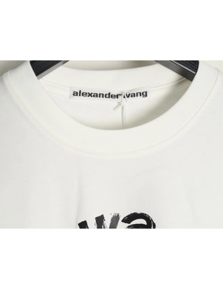 Alexander Wang Painted Lettering Short Sleeve T-Shirt,Alexander Wang