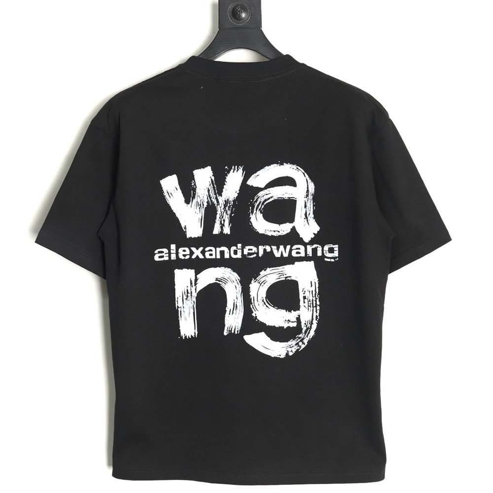Alexander Wang Painted Lettering Short Sleeve T-Shirt TSK1,Alexander Wang