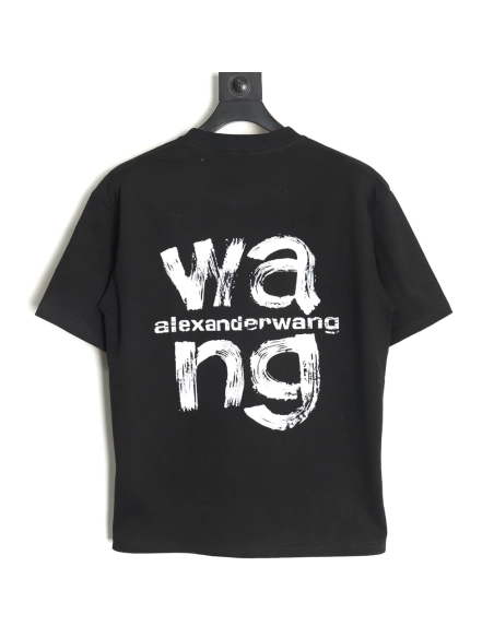 Alexander Wang Painted Lettering Short Sleeve T-Shirt TSK1,Alexander Wang
