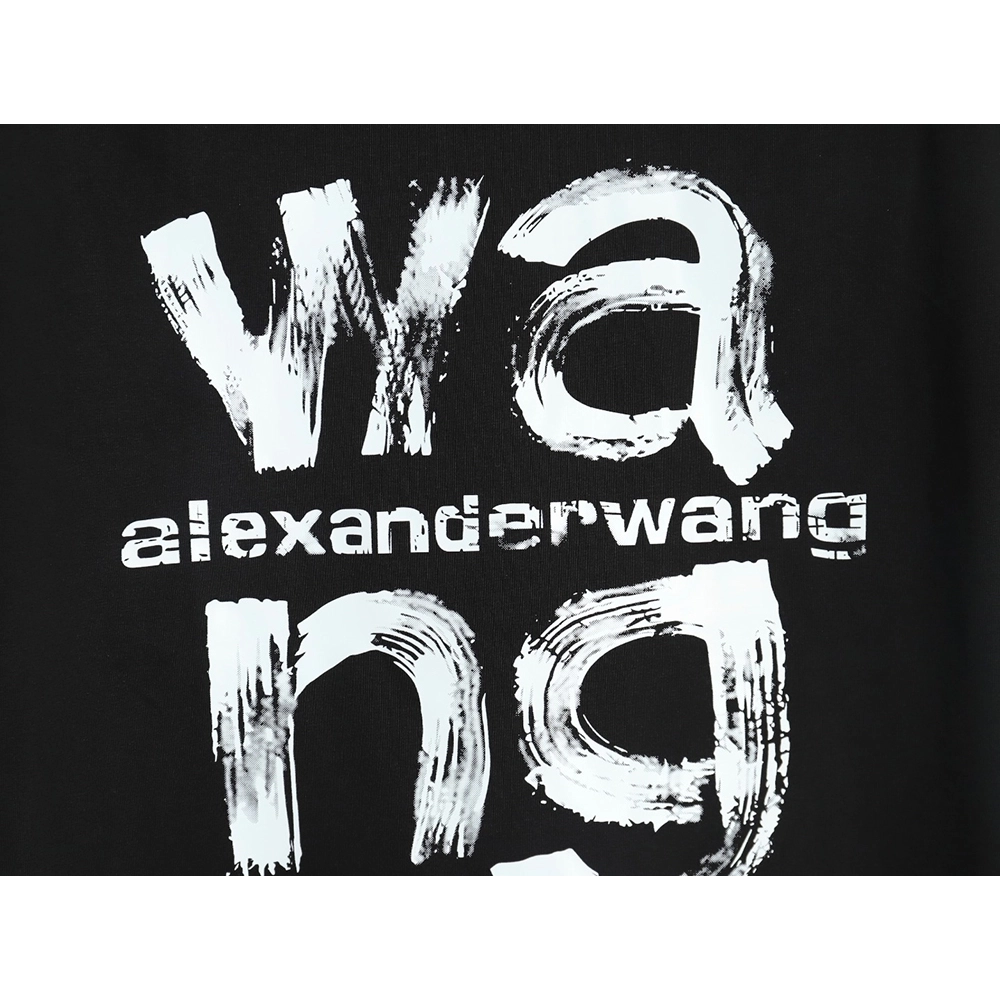 Alexander Wang Painted Lettering Short Sleeve T-Shirt TSK1,Alexander Wang