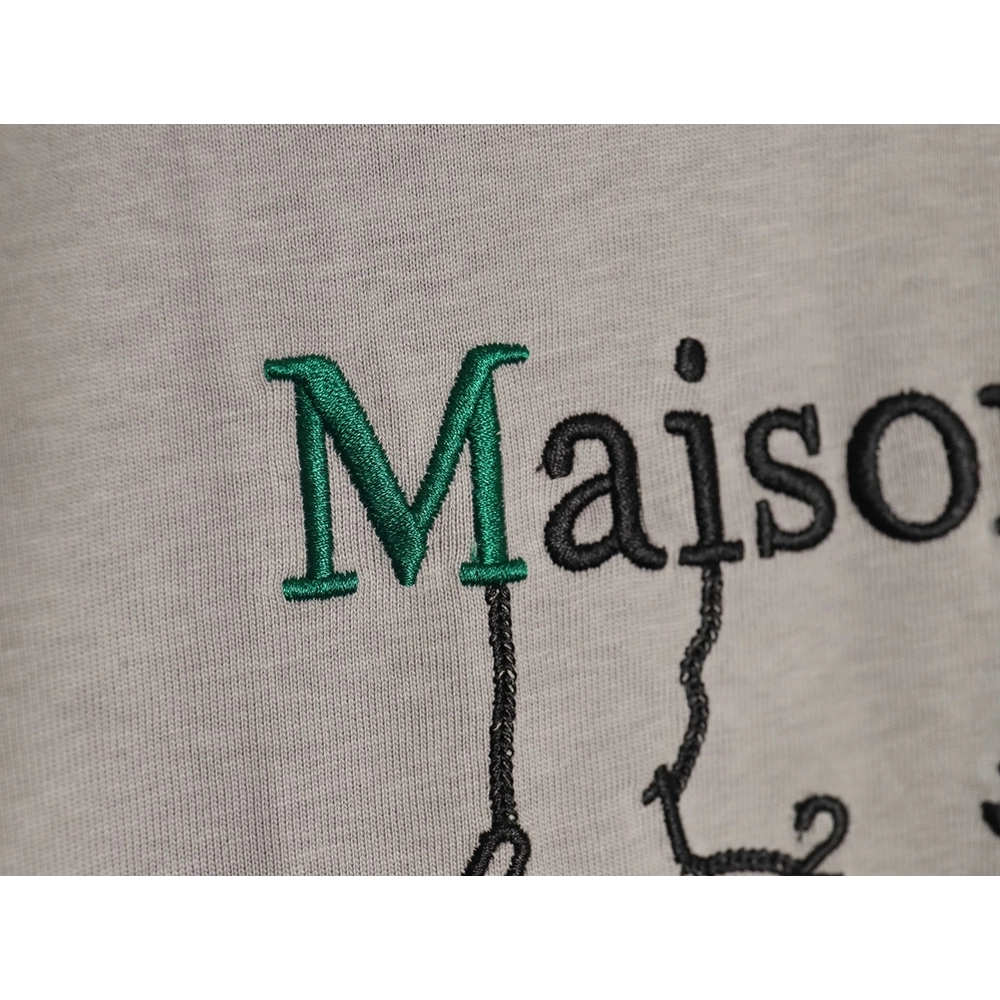 Maison Margiela geometric numbers embroidered short-sleeved T-shirt TSK1,Maison Margiela