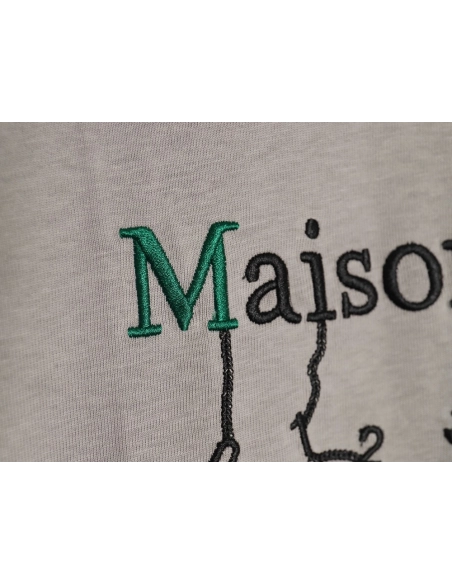 Maison Margiela geometric numbers embroidered short-sleeved T-shirt TSK1,Maison Margiela