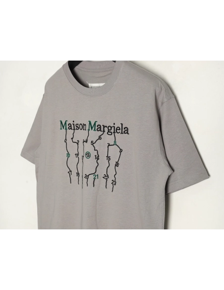 Maison Margiela geometric numbers embroidered short-sleeved T-shirt TSK1,Maison Margiela