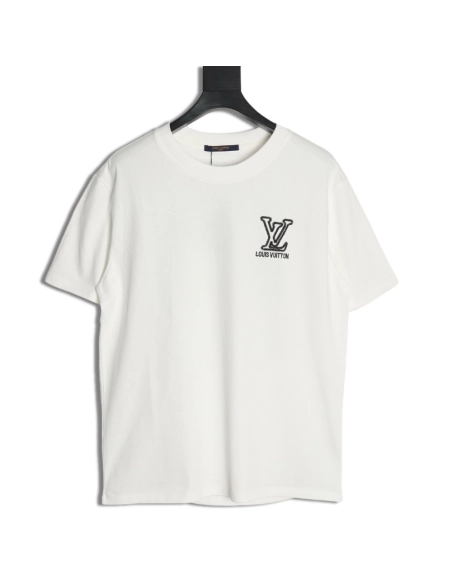 Louis Vuitton embroidered monogram logo short sleeves,Louis Vuitton