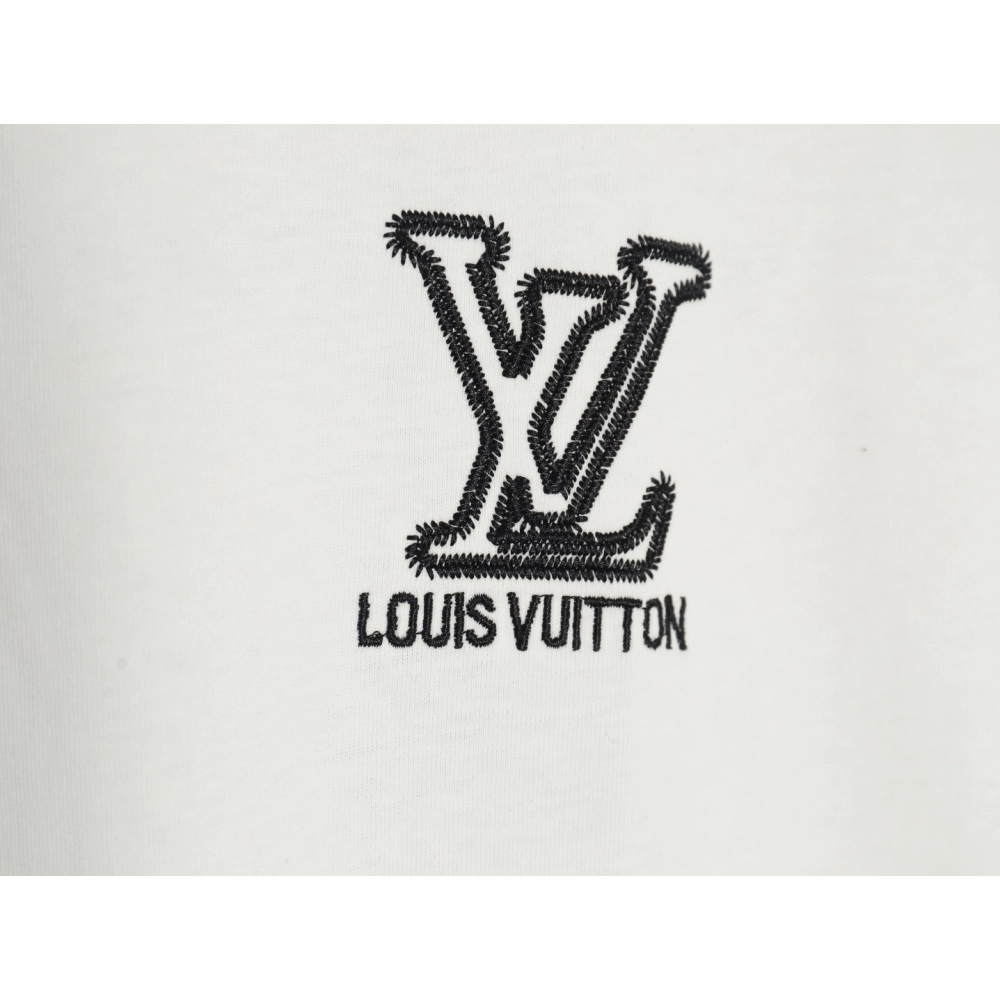 Louis Vuitton embroidered monogram logo short sleeves,Louis Vuitton