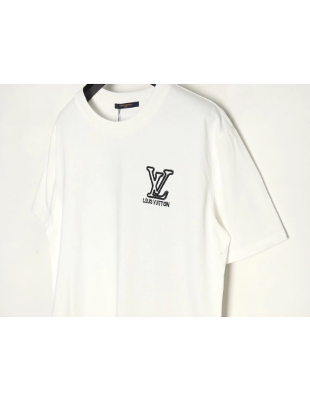 Louis Vuitton embroidered monogram logo short sleeves,Louis Vuitton