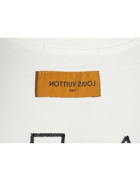 Louis Vuitton embroidered monogram logo short sleeves,Louis Vuitton
