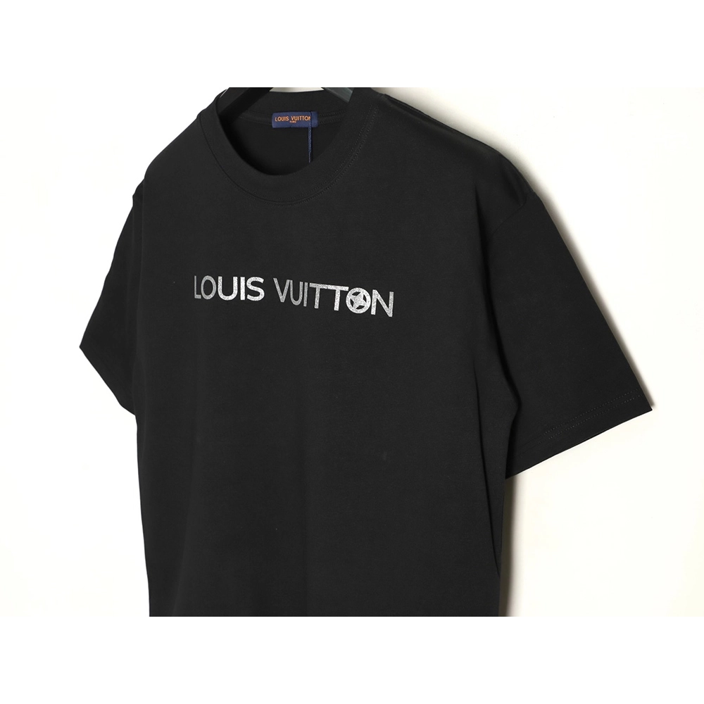 Louis Vuitton silver lettering short-sleeved T-shirt,Louis Vuitton